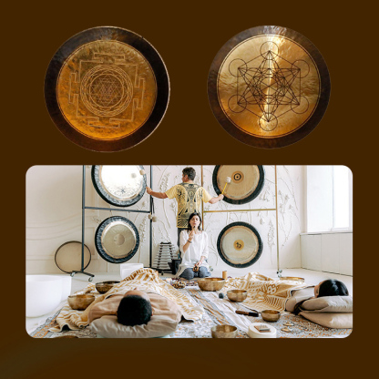 Engraved Sacred Geometry Gong