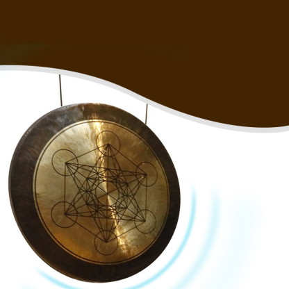 Engraved Sacred Geometry Gong