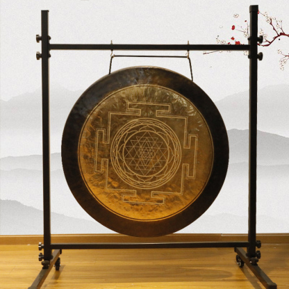 Engraved Sacred Geometry Gong