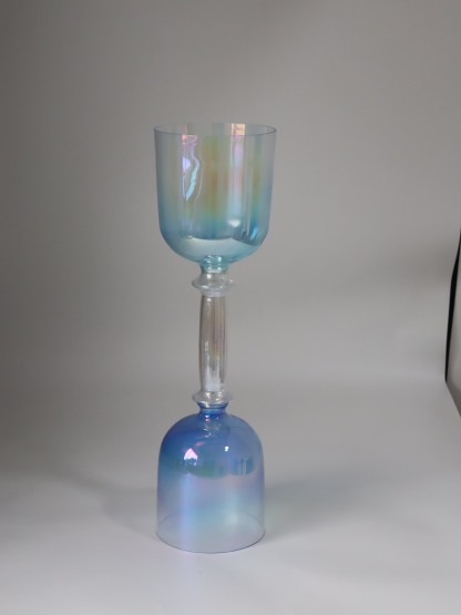 Premium Iridescent Lacquer Double-Headed Chalice Crystal Singing Bowl (Practitioner)