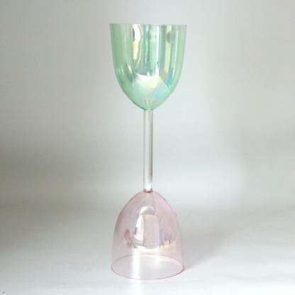 Premium Iridescent Lacquer Double-Headed Handheld Crystal Singing Bowl (Practitioner)