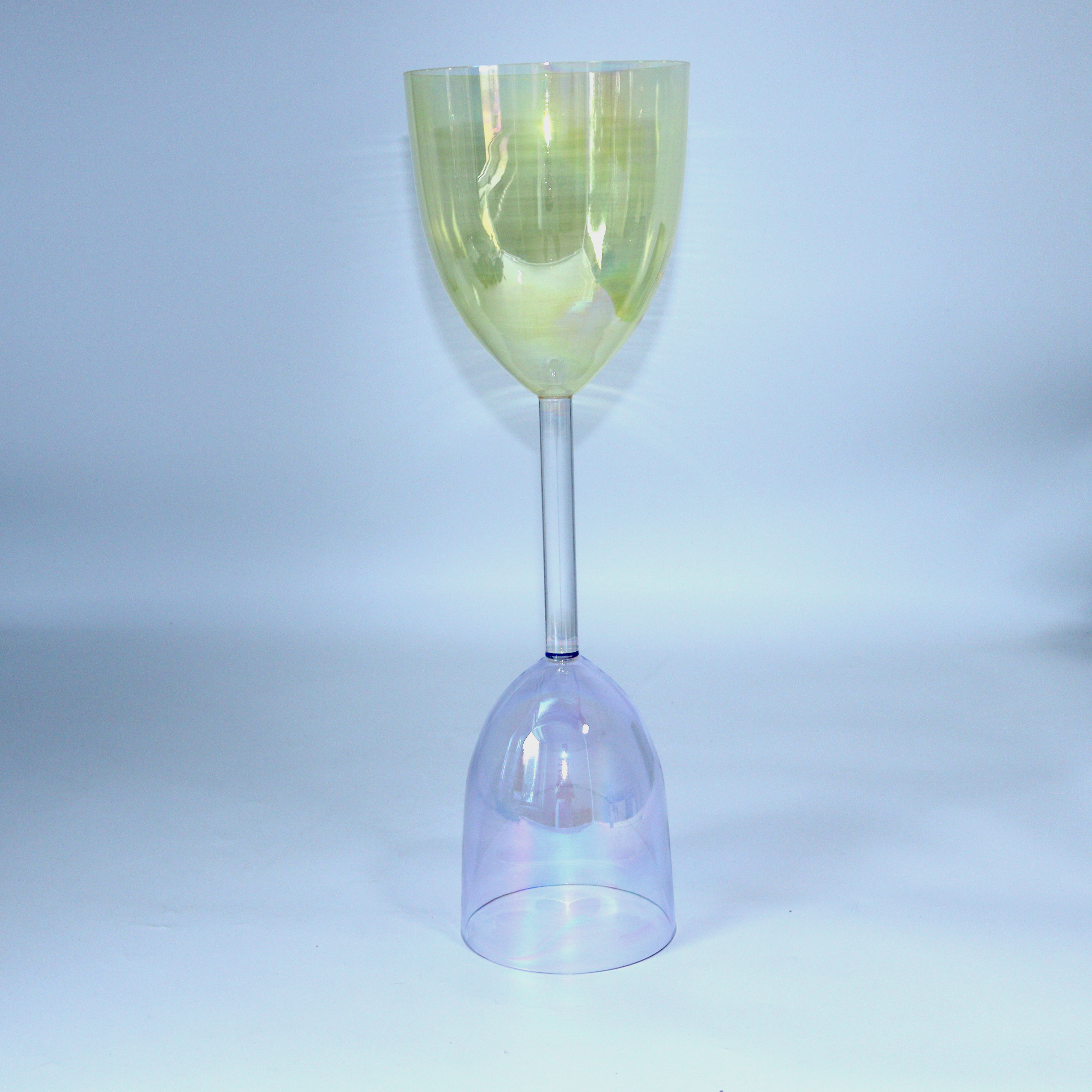 Premium Iridescent Lacquer Double-Headed Handheld Crystal Singing Bowl (Practitioner)