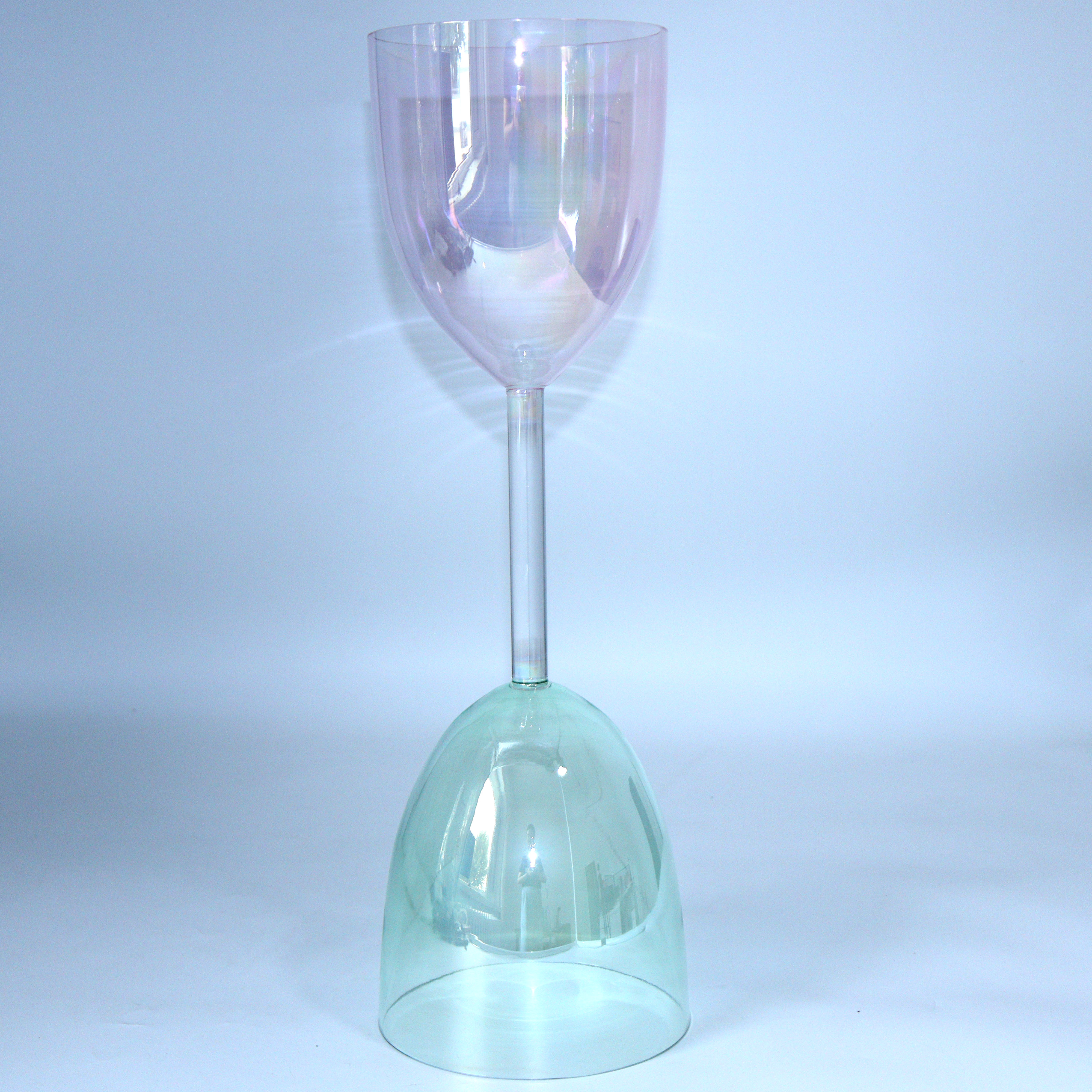 Premium Iridescent Lacquer Double-Headed Handheld Crystal Singing Bowl (Practitioner)