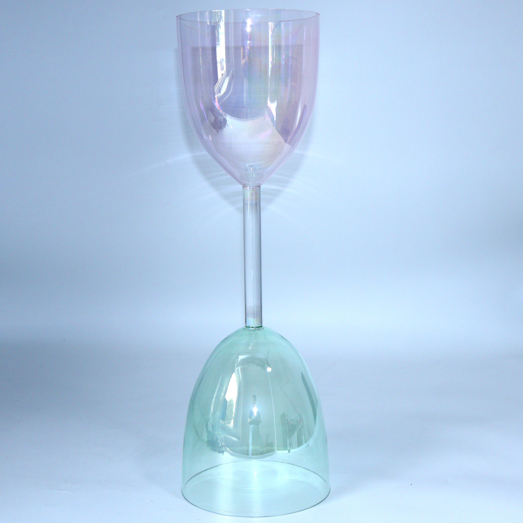 Premium Iridescent Lacquer Double-Headed Handheld Crystal Singing Bowl (Practitioner)