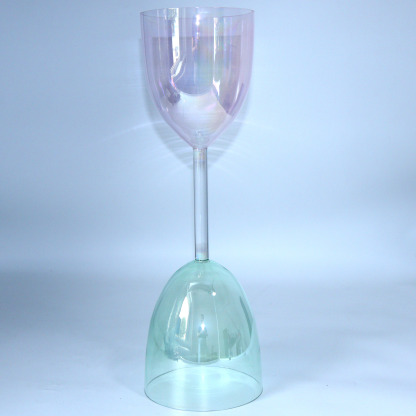 Premium Iridescent Lacquer Double-Headed Handheld Crystal Singing Bowl (Practitioner)