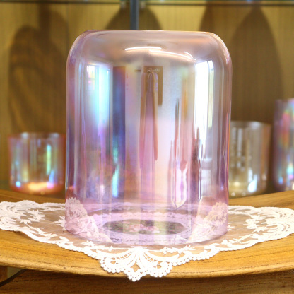 Iridescent Cherry Blossom Pink Crystal Singing Bowl