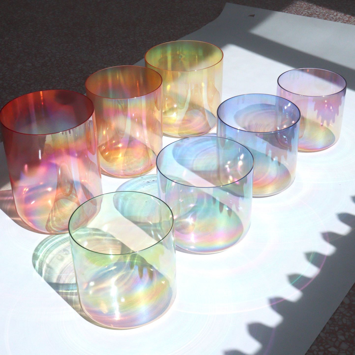 Alchemy Crystal Singing Bowls | Classic 7-Chakra Set