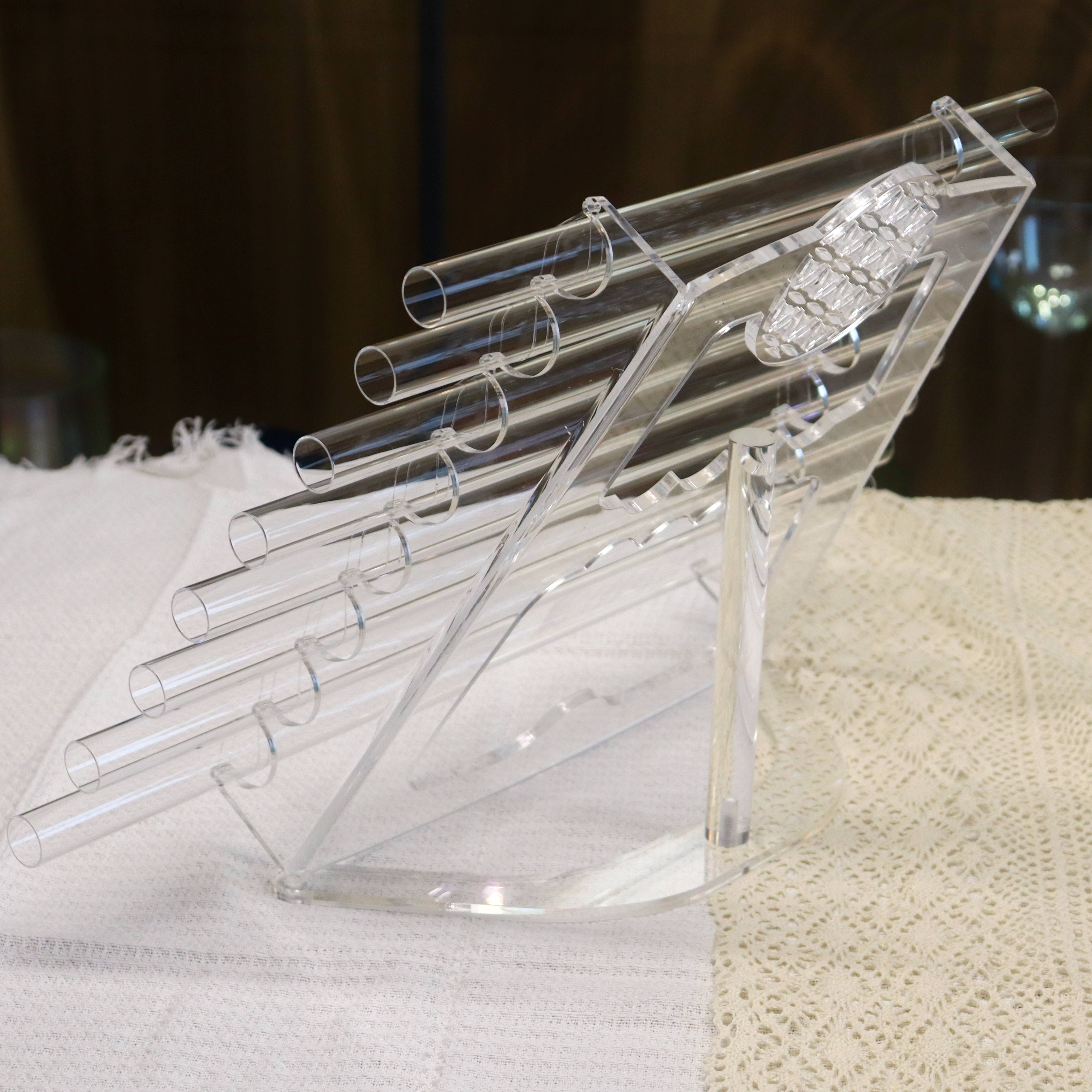 Clear Crystal Harp - Flower of Life