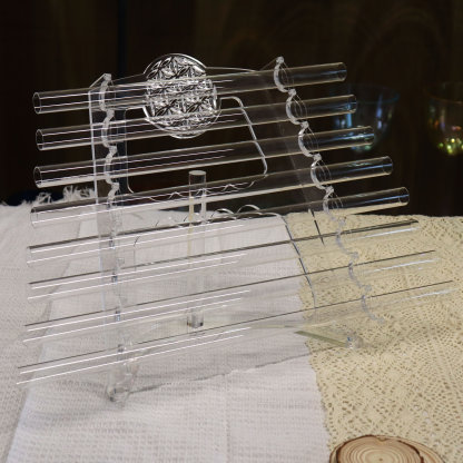 Clear Crystal Harp - Flower of Life