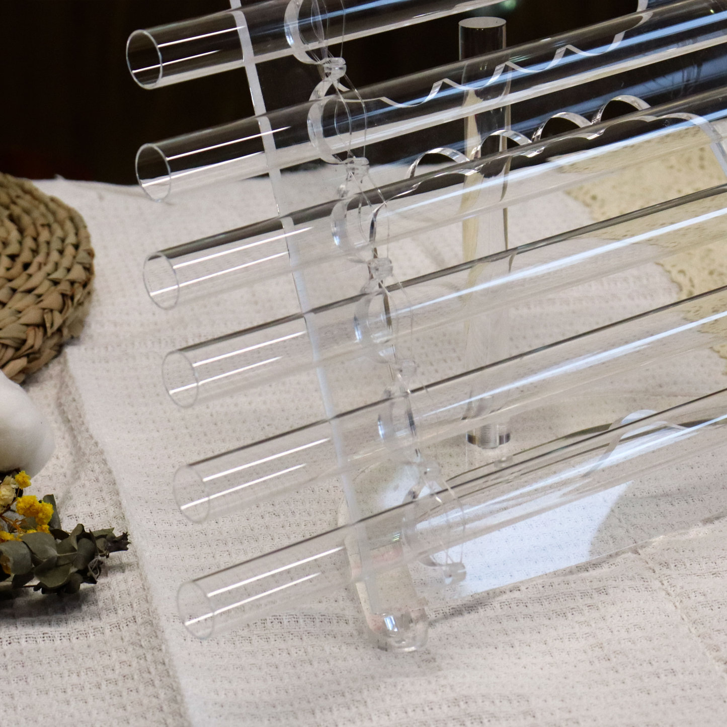 Clear Crystal Harp - Flower of Life