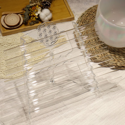 Clear Crystal Harp - Flower of Life