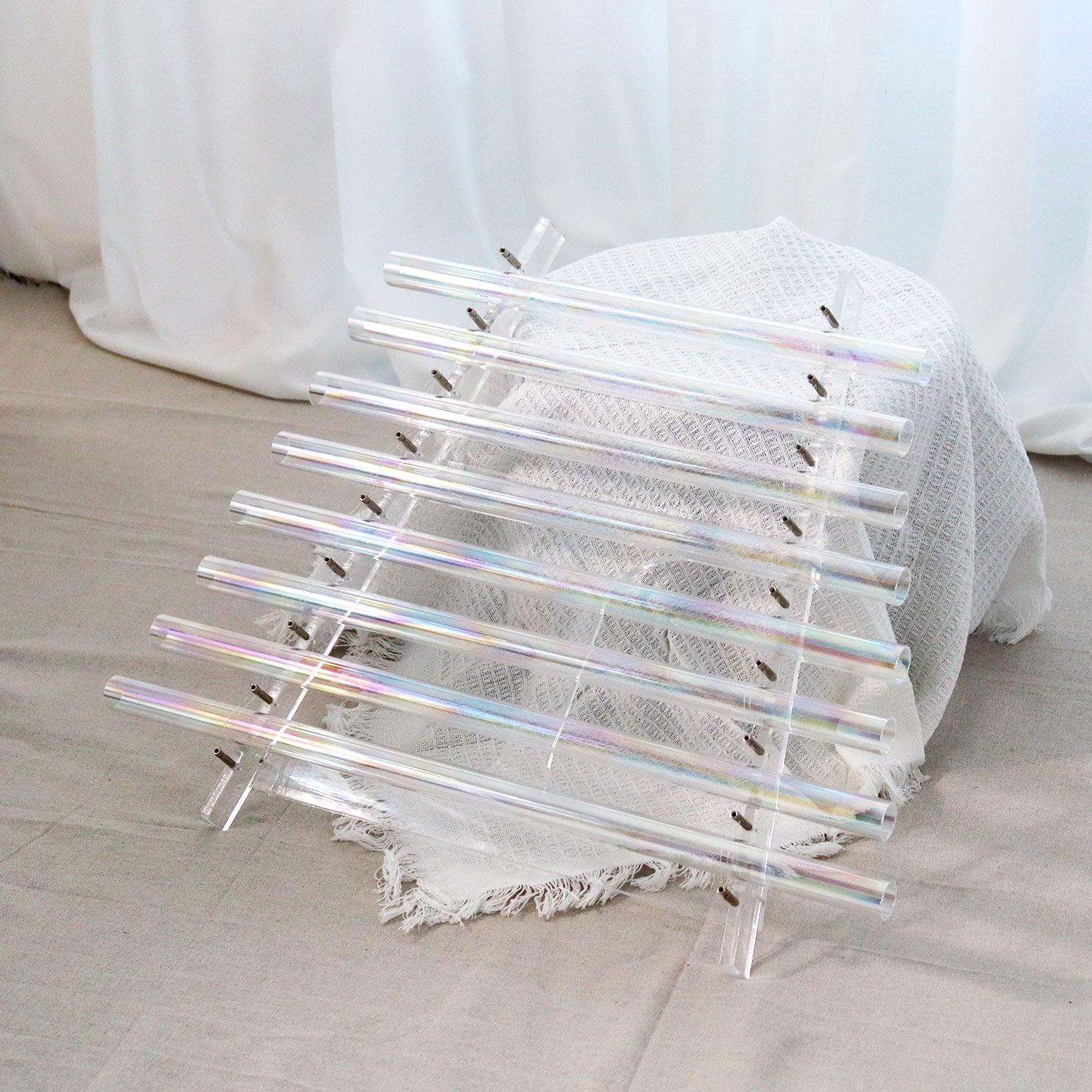 Aurora-Colored Crystal Harp