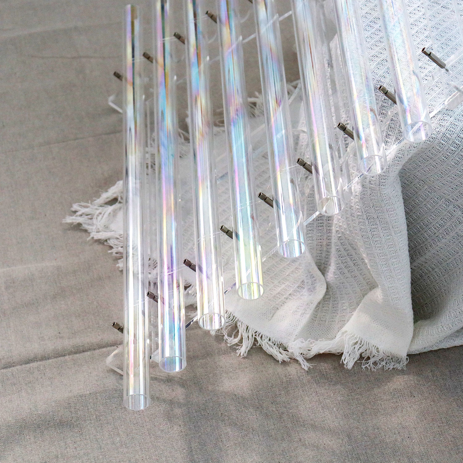 Aurora-Colored Crystal Harp