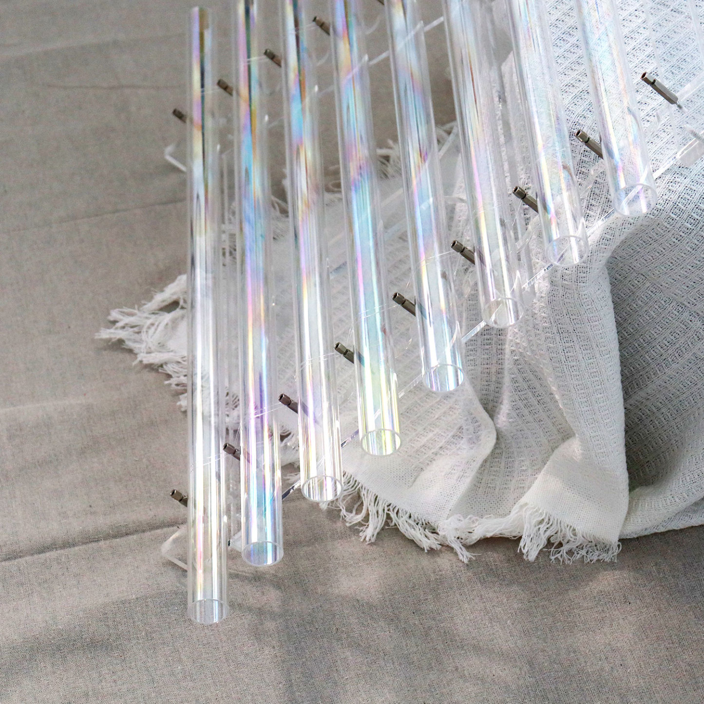Aurora-Colored Crystal Harp