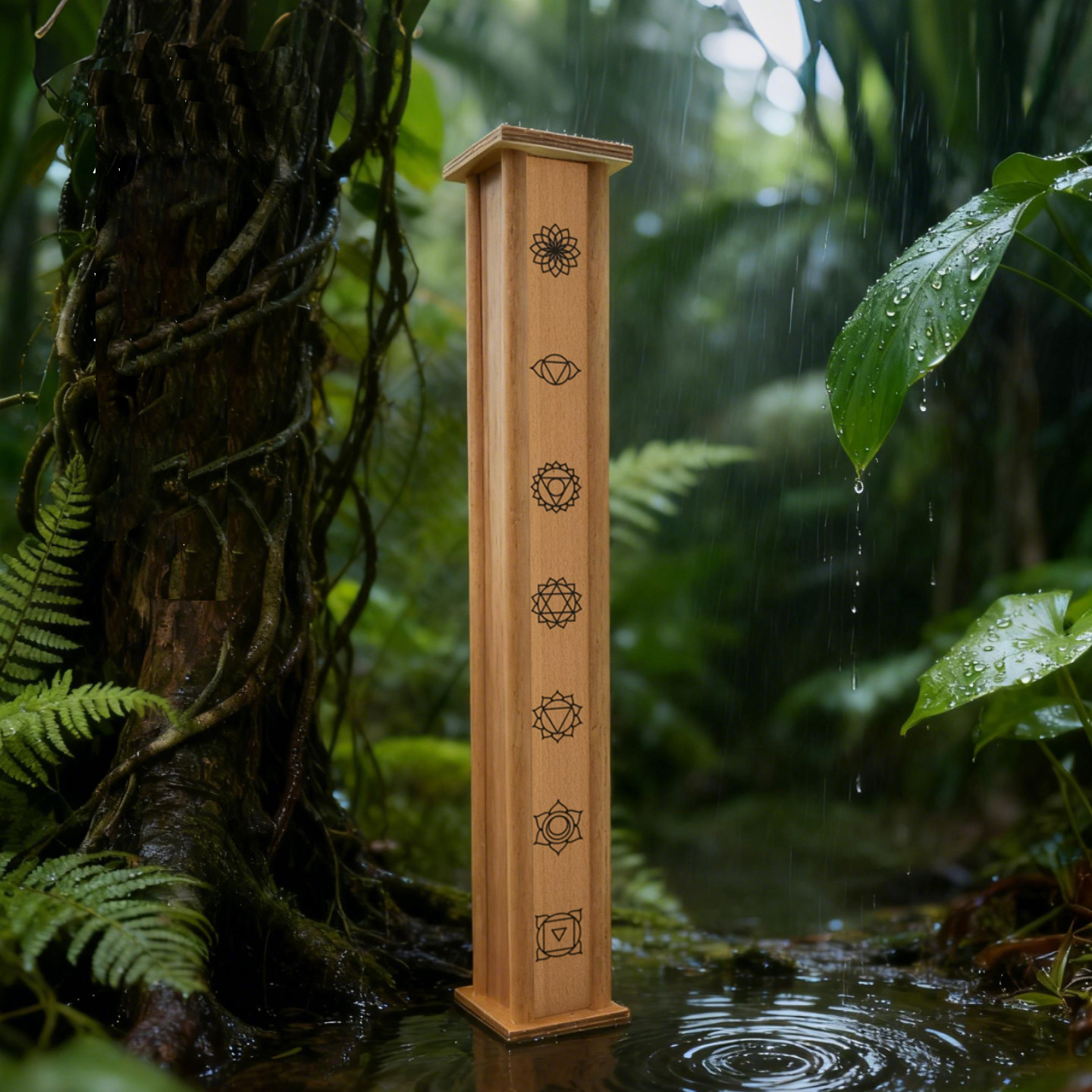 Sustain Rainstick, Free-standing design for hands-free use.