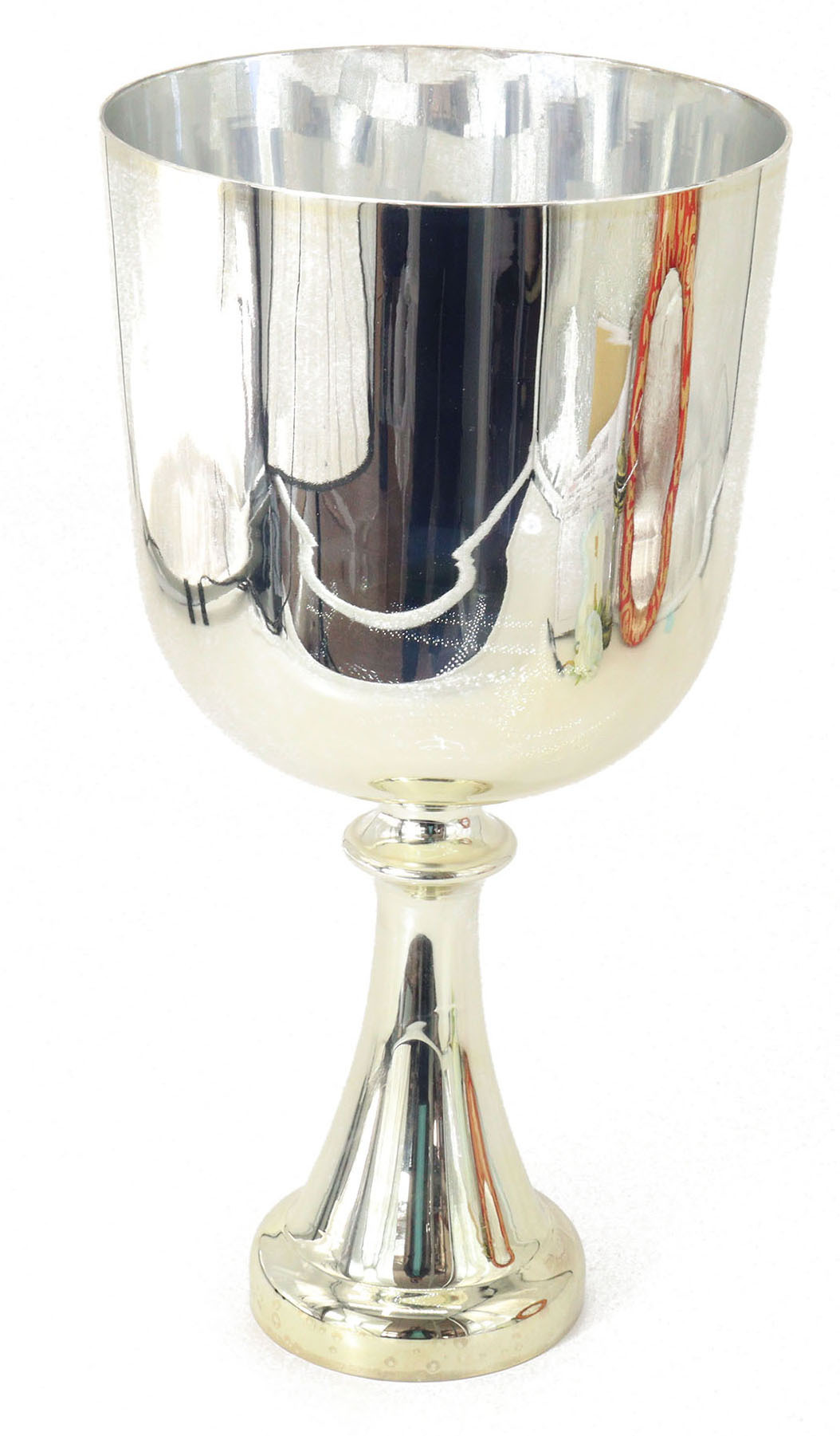 Silver Handheld crystal singing bowl