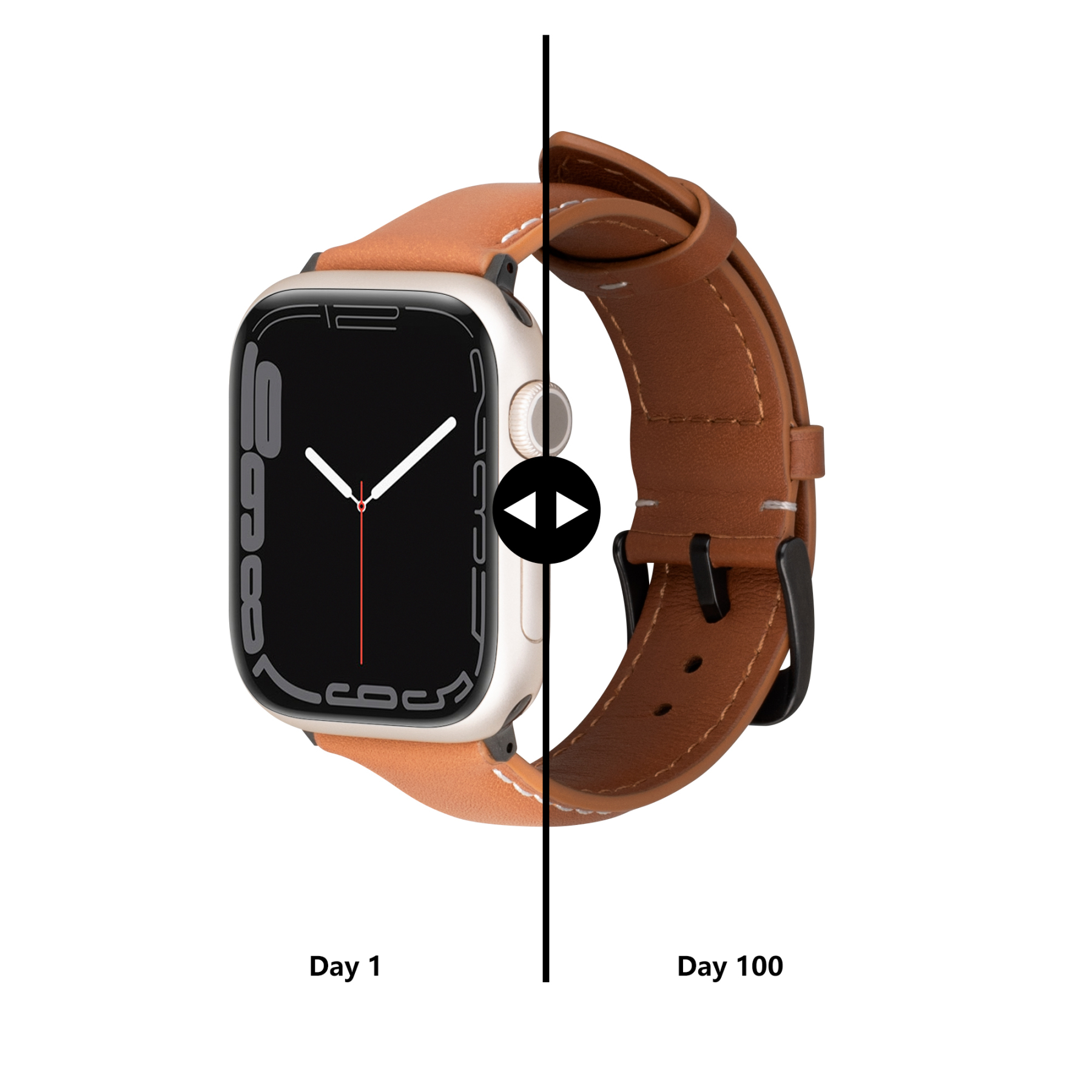 Apple Watch小牛皮凤尾表带