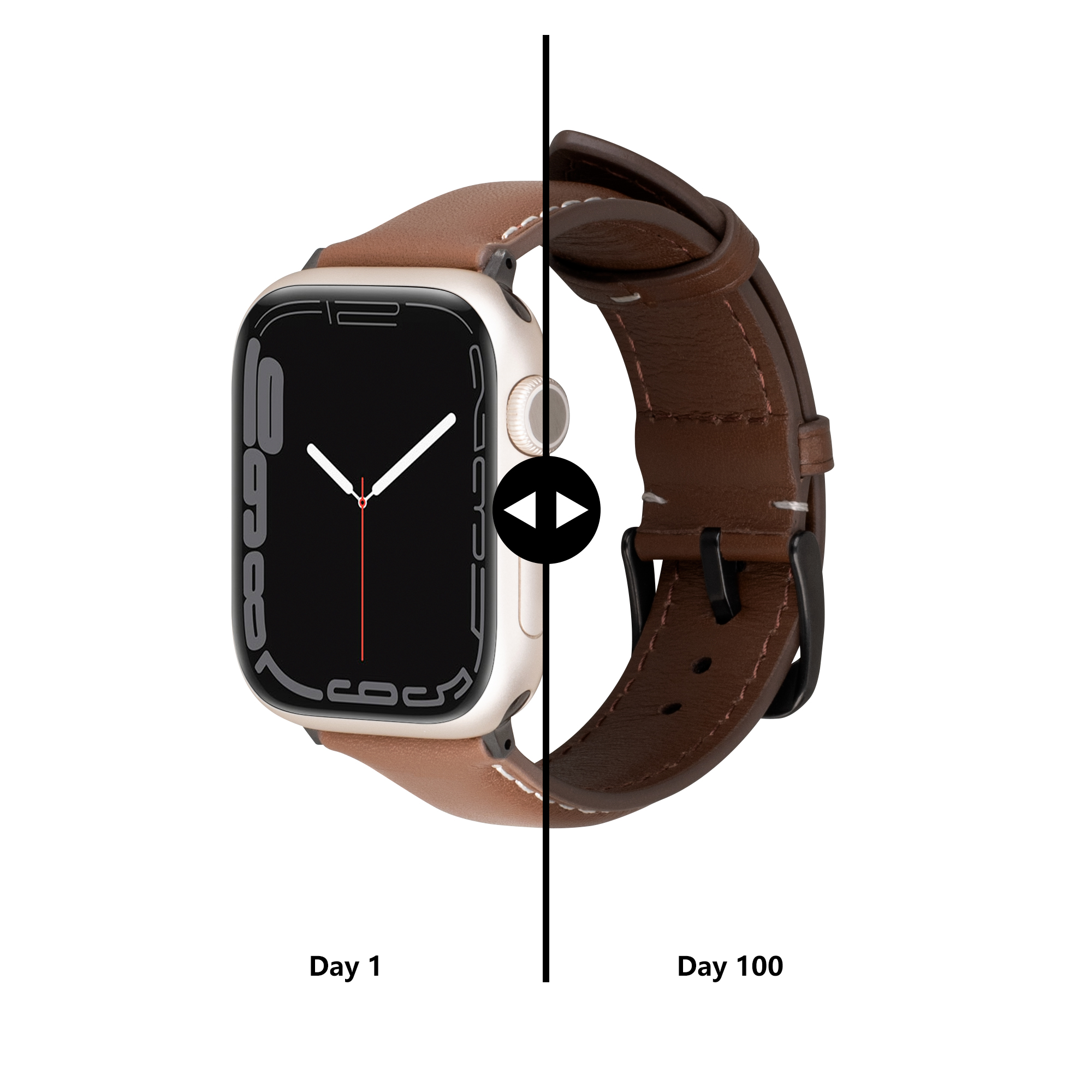 Apple Watch小牛皮凤尾表带
