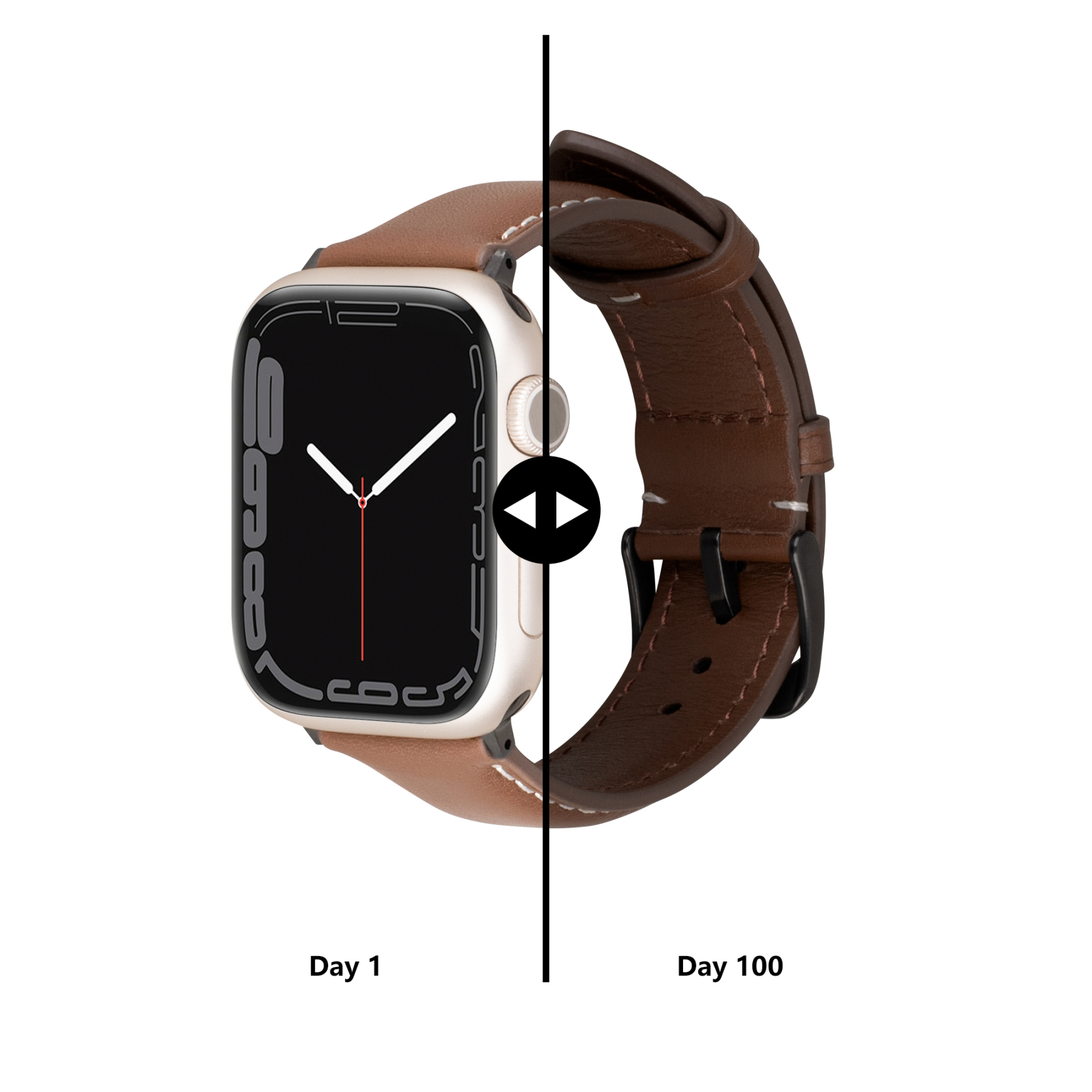 Apple Watch小牛皮凤尾表带