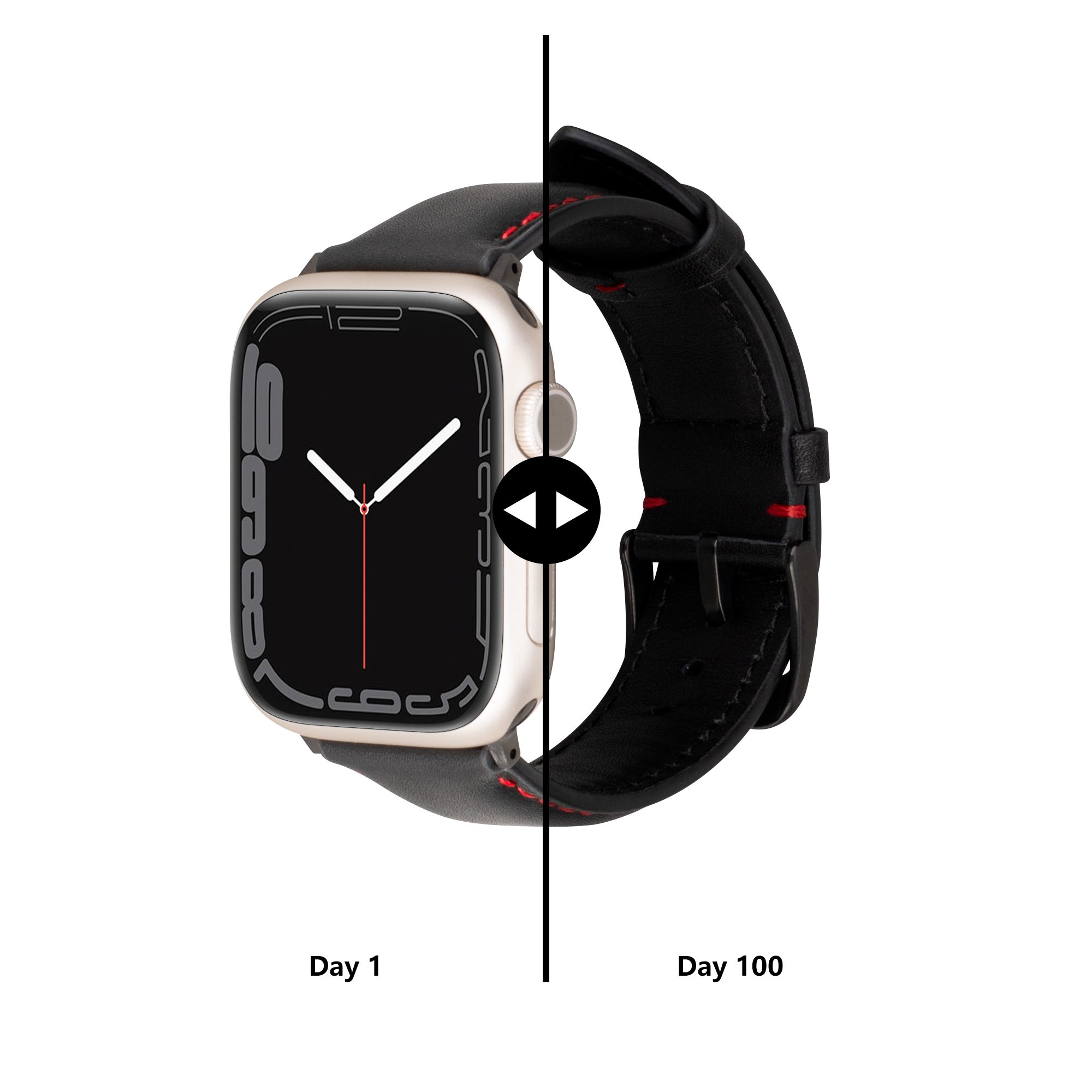 Apple Watch小牛皮凤尾表带