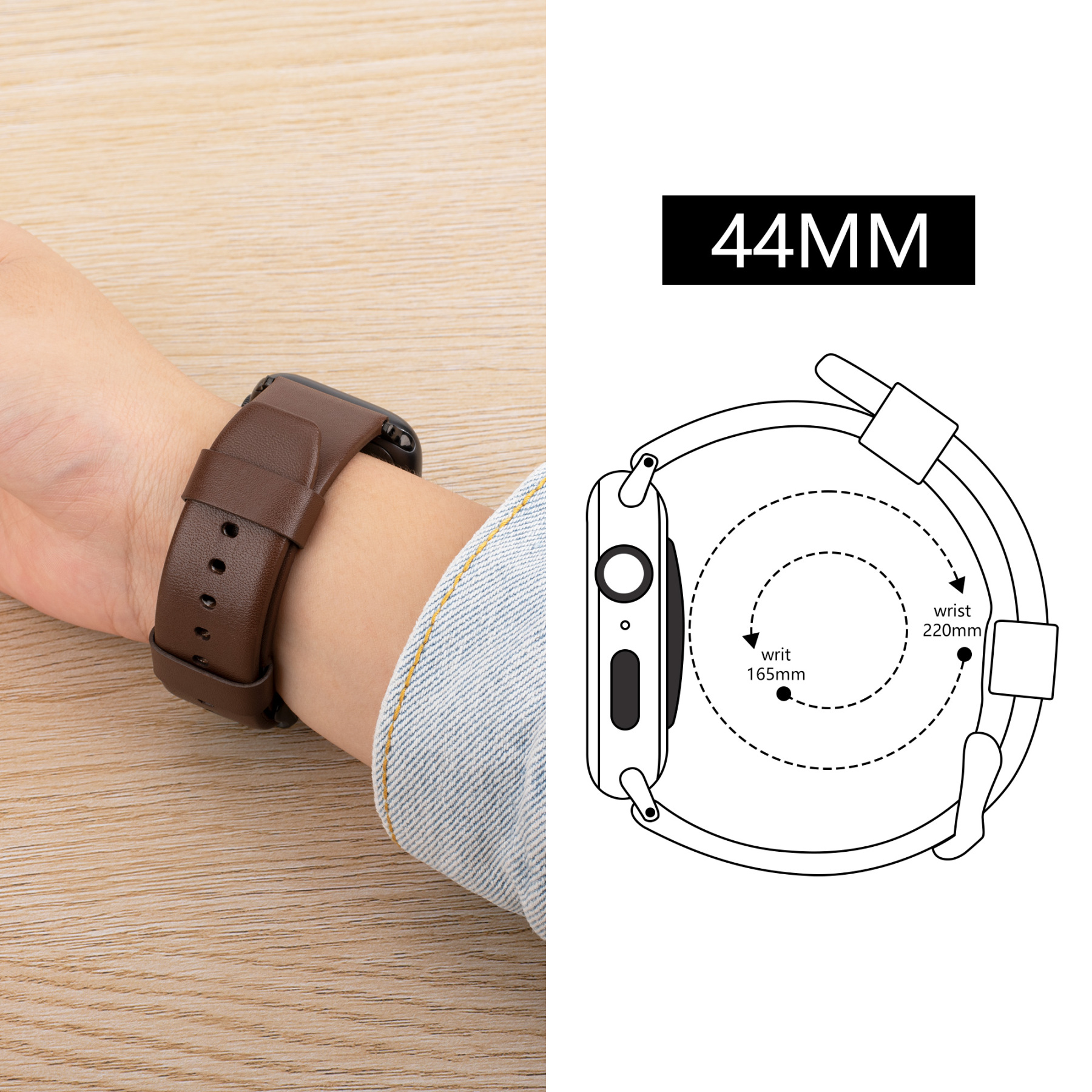 Apple Watch小牛皮方尾表带