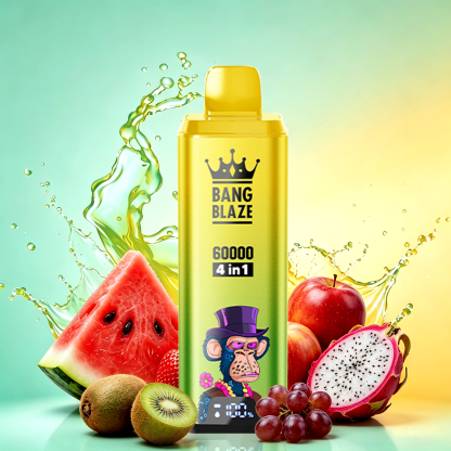 BANG BOX 60000 Puffs 4 in1 Flavor Disposable Vape - Strawberry Mango  &  Strawberry Kiwi  & Apple Grape & Watermelon Dragonfruit