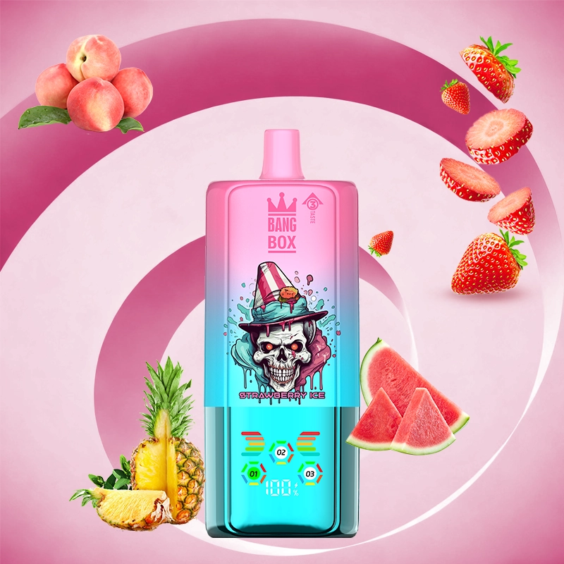 BANG BOX 80000 Puffs 3 az 1-ben Ízesített Eldobható Vape - Eper Jég + Eper Görögdinnye + Ananász Mangó Őszibarack