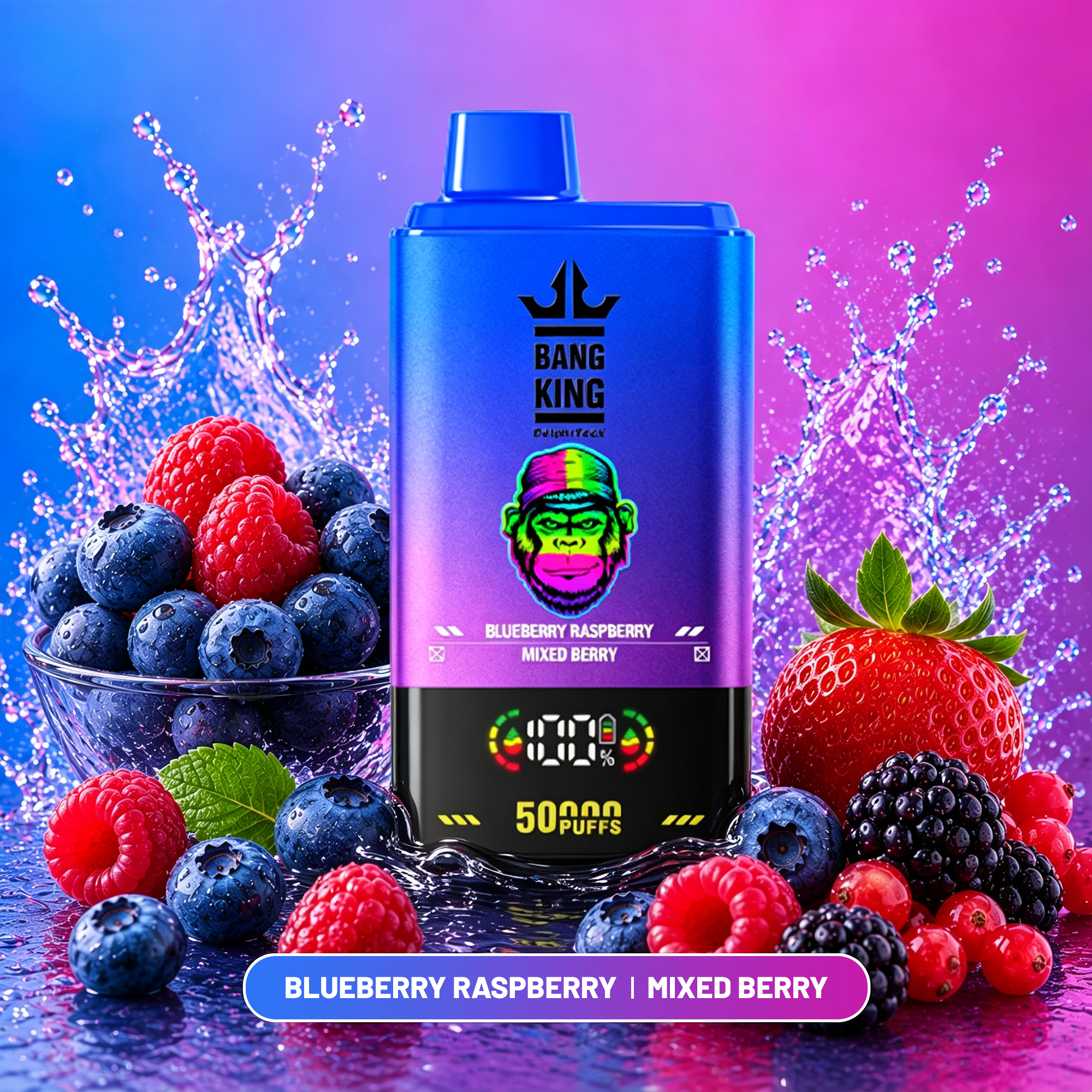 BANG BOX 50000 Puffs Disposable Vape - Blueberry Raspberry & Mixed Berry