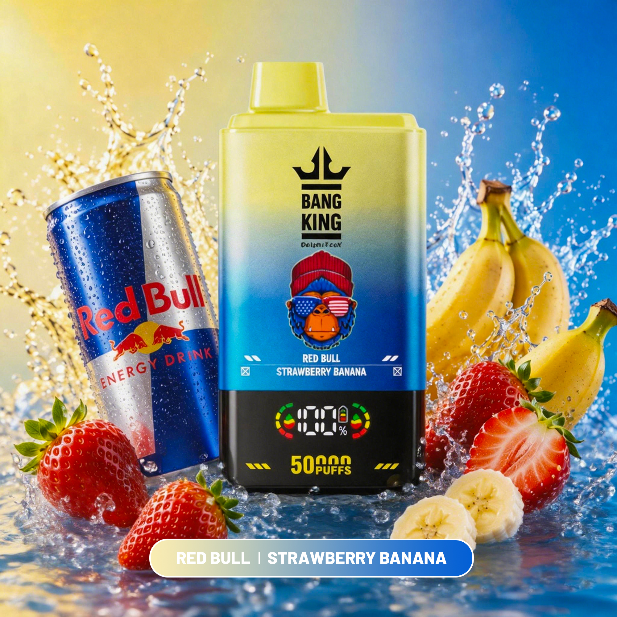 BANG BOX 50000 Puffs Disposable Vape - Red Bull & Strawberry Banana