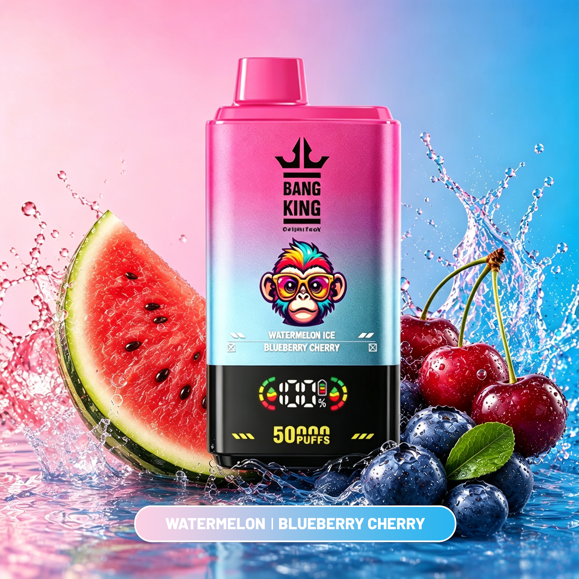BANG BOX 50000 Puffs Disposable Vape - Watermelon & Blueberry Cherry