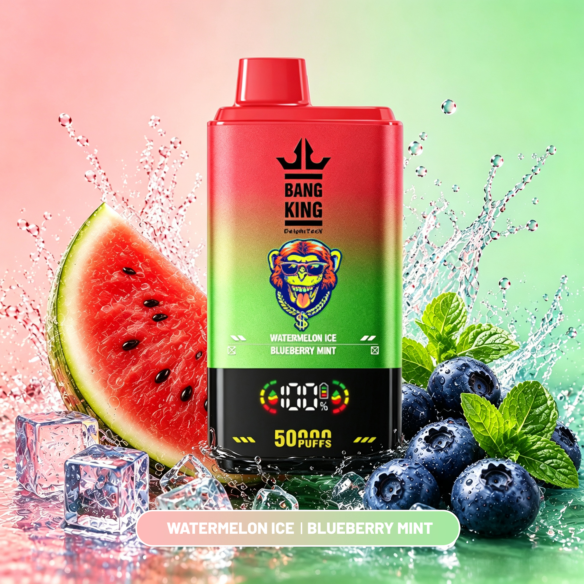BANG BOX 50000 Puffs Disposable Vape - Watermelon Ice & Blueberry Mint