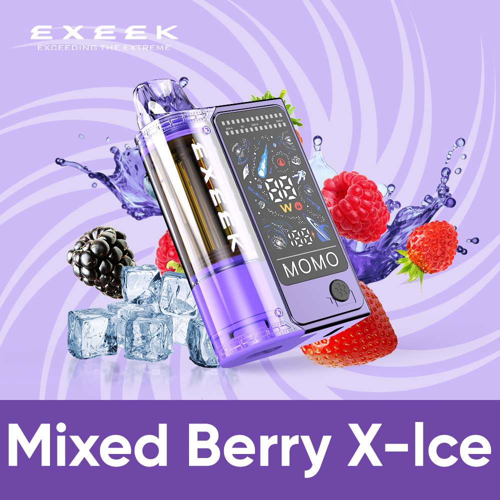 EXEEK EK MOMO Prefilled Pod Vape Kit Mixed Berry X-ice Flavour