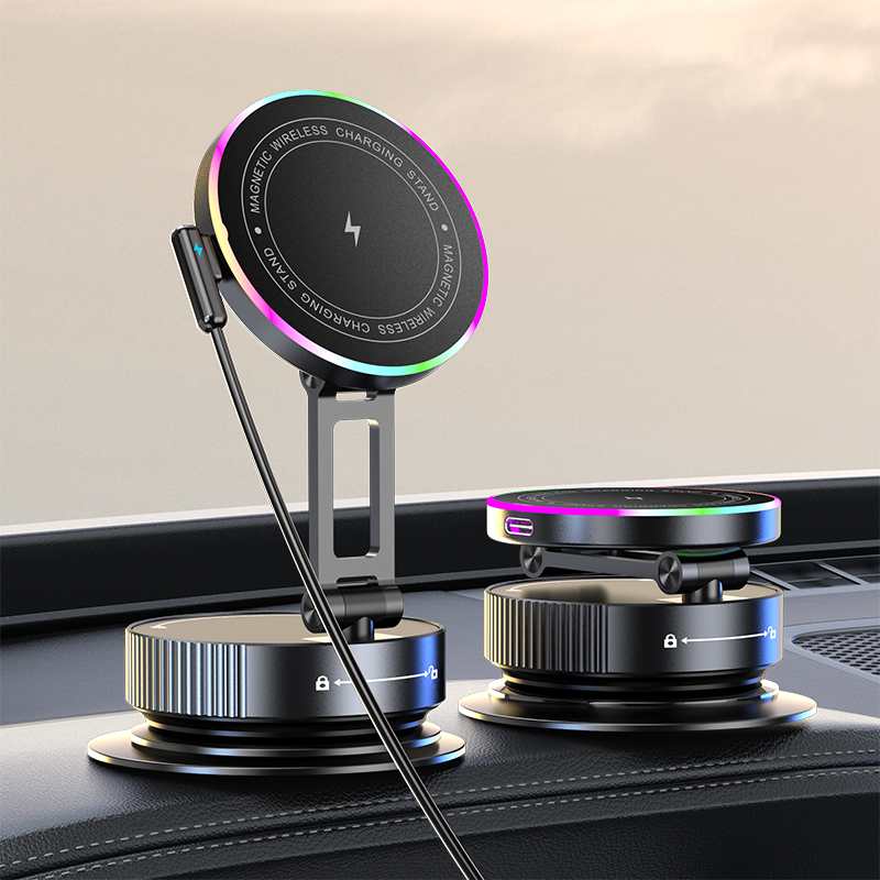 EXEEK-K13 Qi2 15W Vacuum Suction Wireless Car Charger（Compatible with MagSafe）