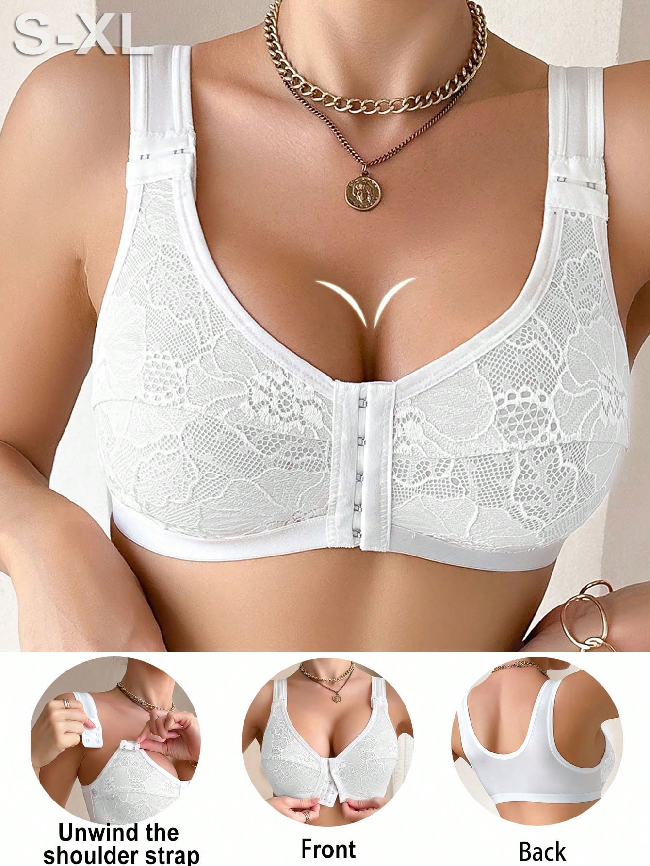 👙TRIUMPH – [4 ks]🔥50% Dámska podprsenka bez kostíc pre väčšie veľkosti - nastaviteľné ramienka, mäkký priedušný čipkovaný lem