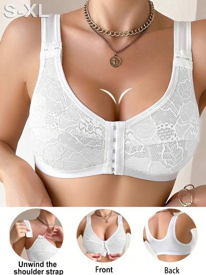 👙TRIUMPH – [4 ks]🔥50% Dámska podprsenka bez kostíc pre väčšie veľkosti - nastaviteľné ramienka, mäkký priedušný čipkovaný lem