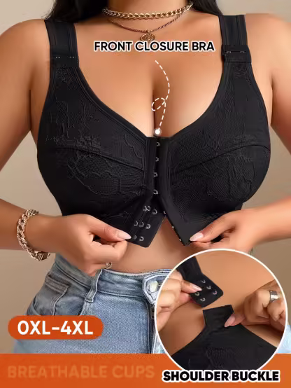 👙TRIUMPH – [4 ks]🔥50% Dámska podprsenka bez kostíc pre väčšie veľkosti - nastaviteľné ramienka, mäkký priedušný čipkovaný lem