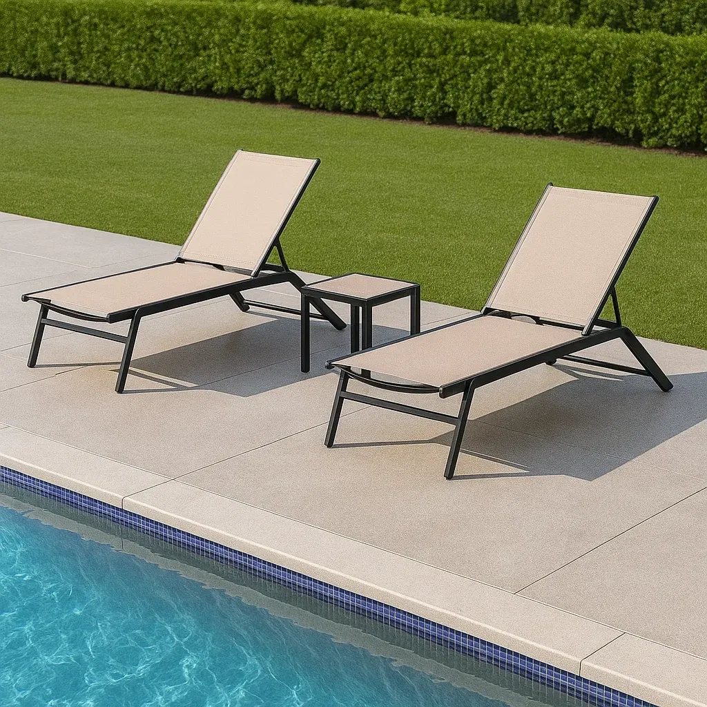 Mobilier d'extérieur et de terrasse,Ensemble de chaises longues - Livingroomfurn