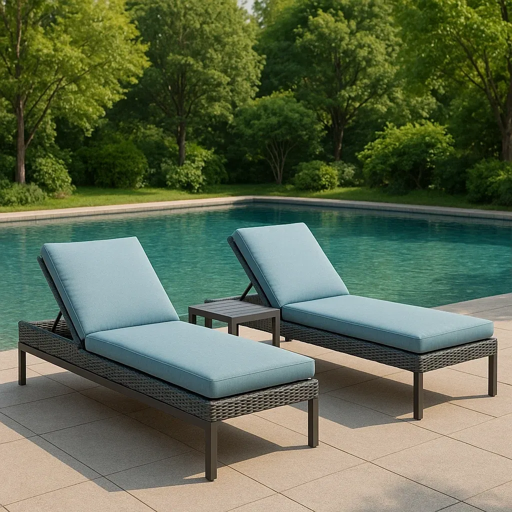 Mobilier d'extérieur et de terrasse,Ensemble de chaises longues - Livingroomfurn