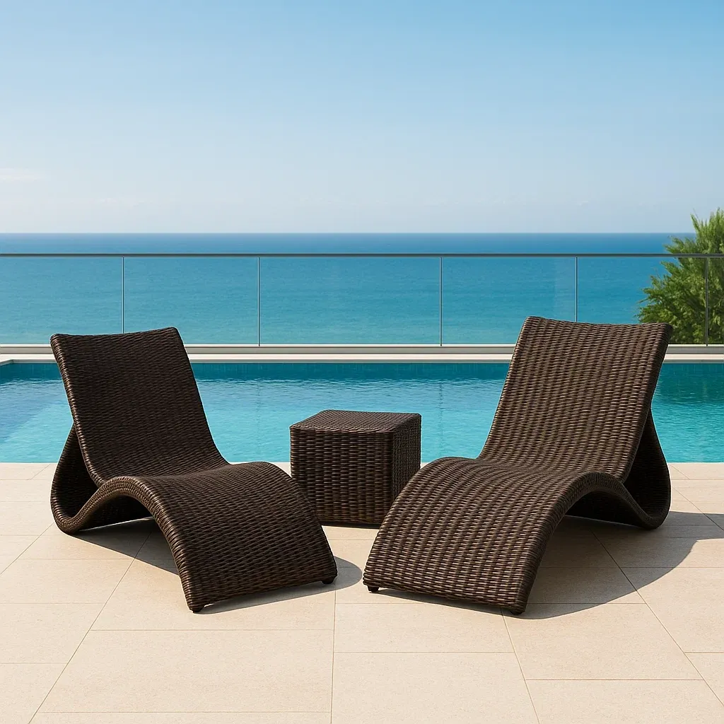 Mobilier d'extérieur et de terrasse,Ensemble de chaises longues - Livingroomfurn