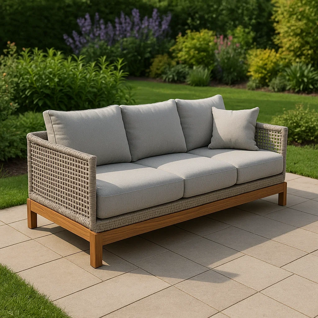 Mobilier d'extérieur et de terrasse,Canapé d’extérieur trois places - Livingroomfurn