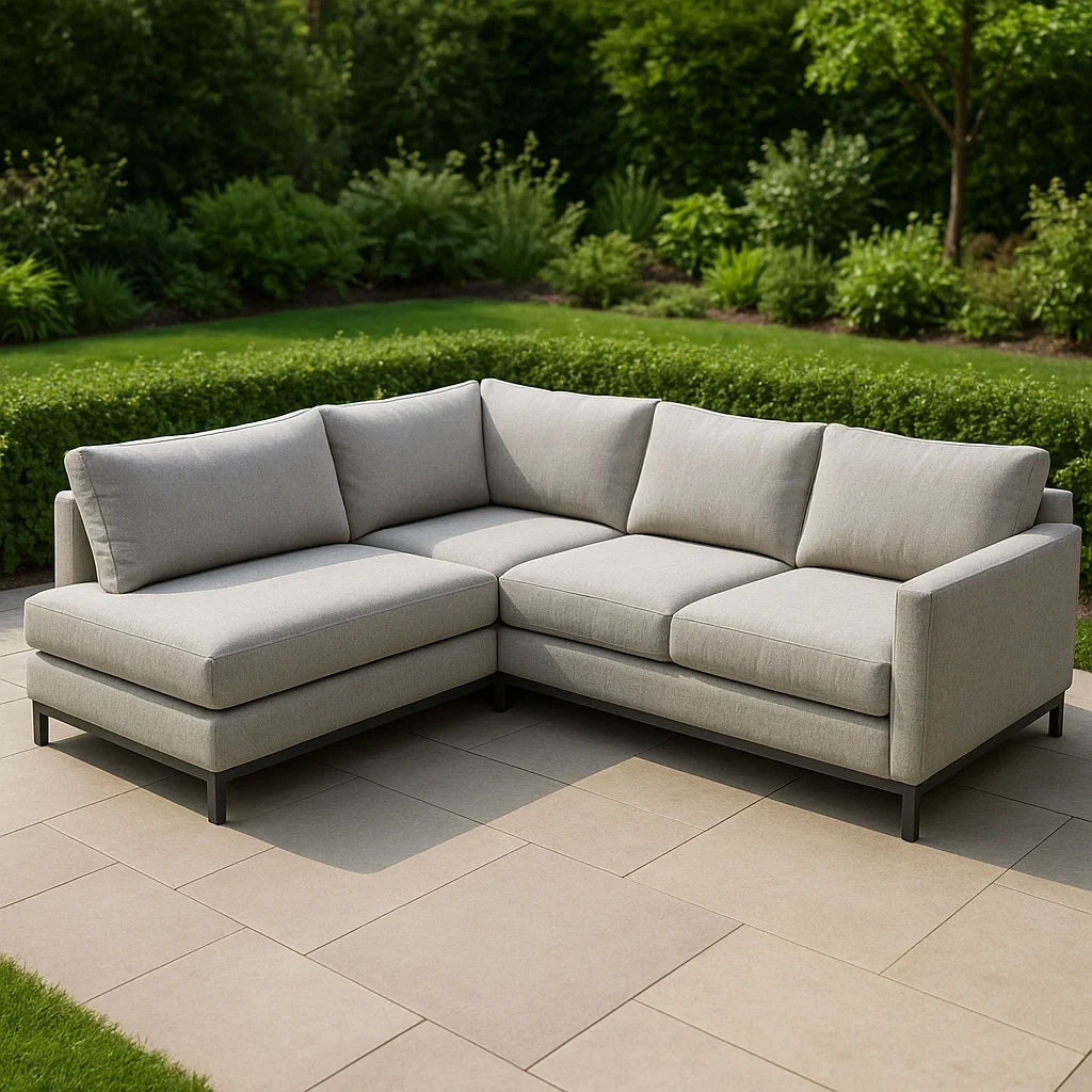 Mobilier d'extérieur et de terrasse,Canapé d’extérieur d’angle - Livingroomfurn