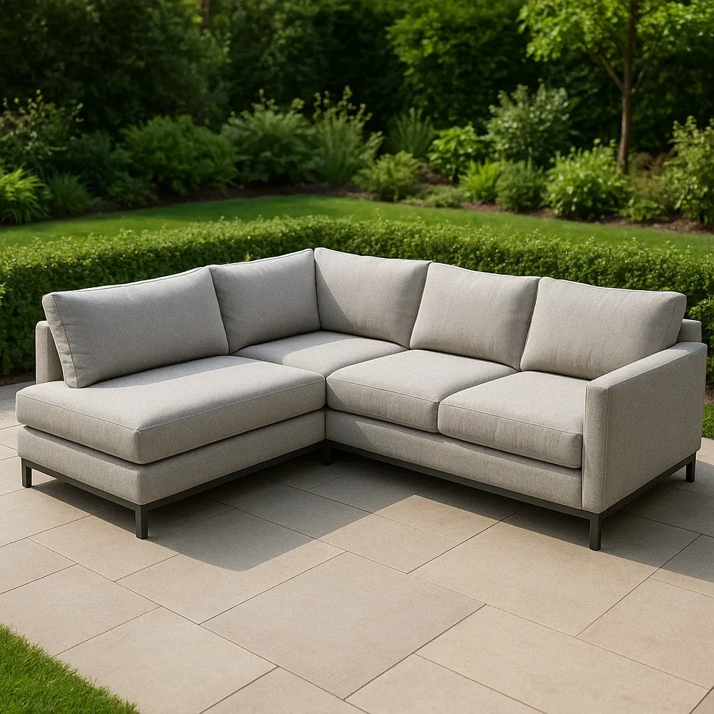 Mobilier d'extérieur et de terrasse,Canapé d’extérieur d’angle - Livingroomfurn