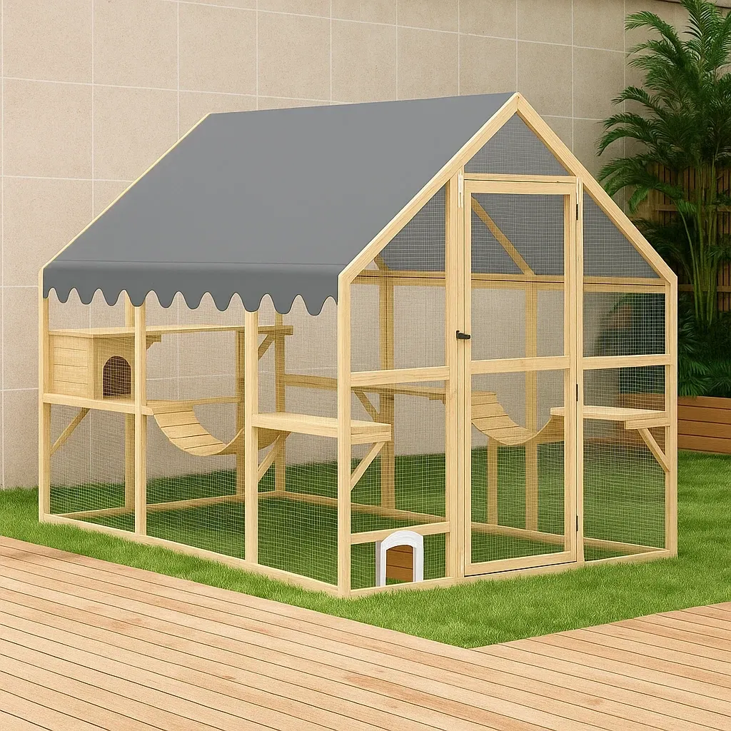 Articles pour animaux,Cage pour chat - Livingroomfurn