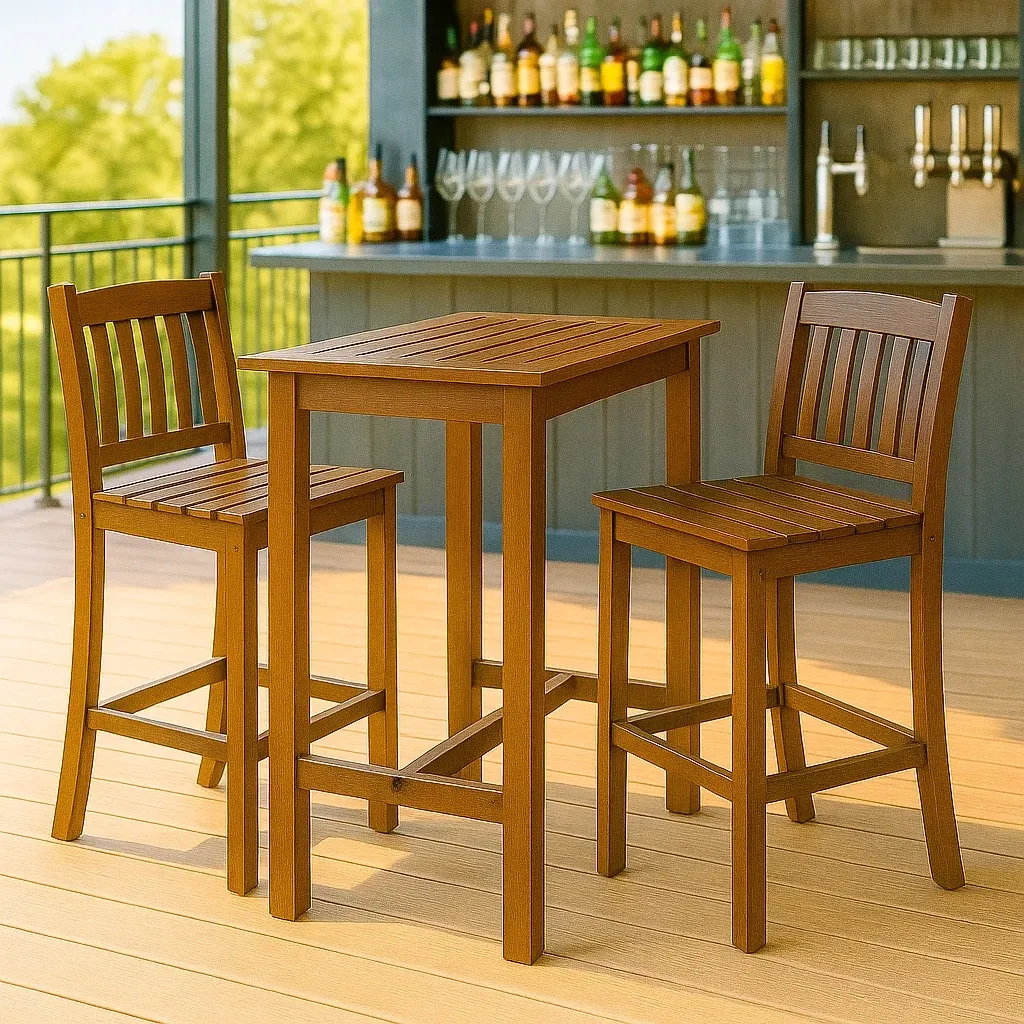 Mobilier d'extérieur et de terrasse,Ensemble de chaises de bar de jardin - Livingroomfurn