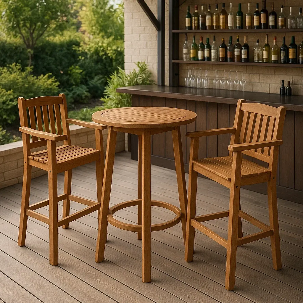 Mobilier d'extérieur et de terrasse,Ensemble de chaises de bar de jardin - Livingroomfurn