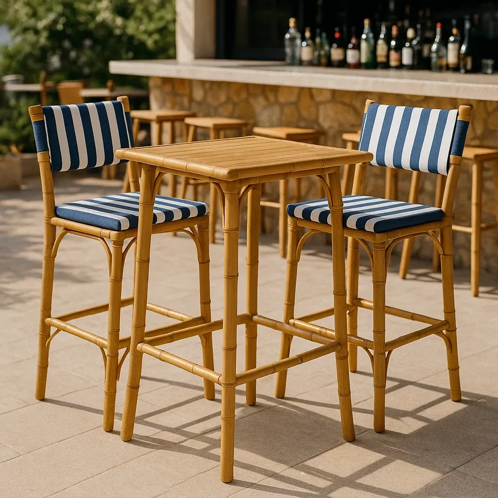 Mobilier d'extérieur et de terrasse,Ensemble de chaises de bar de jardin - Livingroomfurn