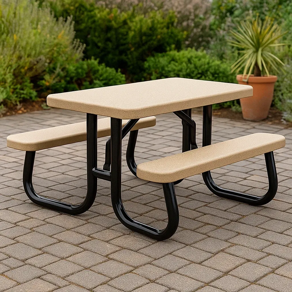 Mobilier d'extérieur et de terrasse,Table à manger intégrée d'extérieur - Livingroomfurn