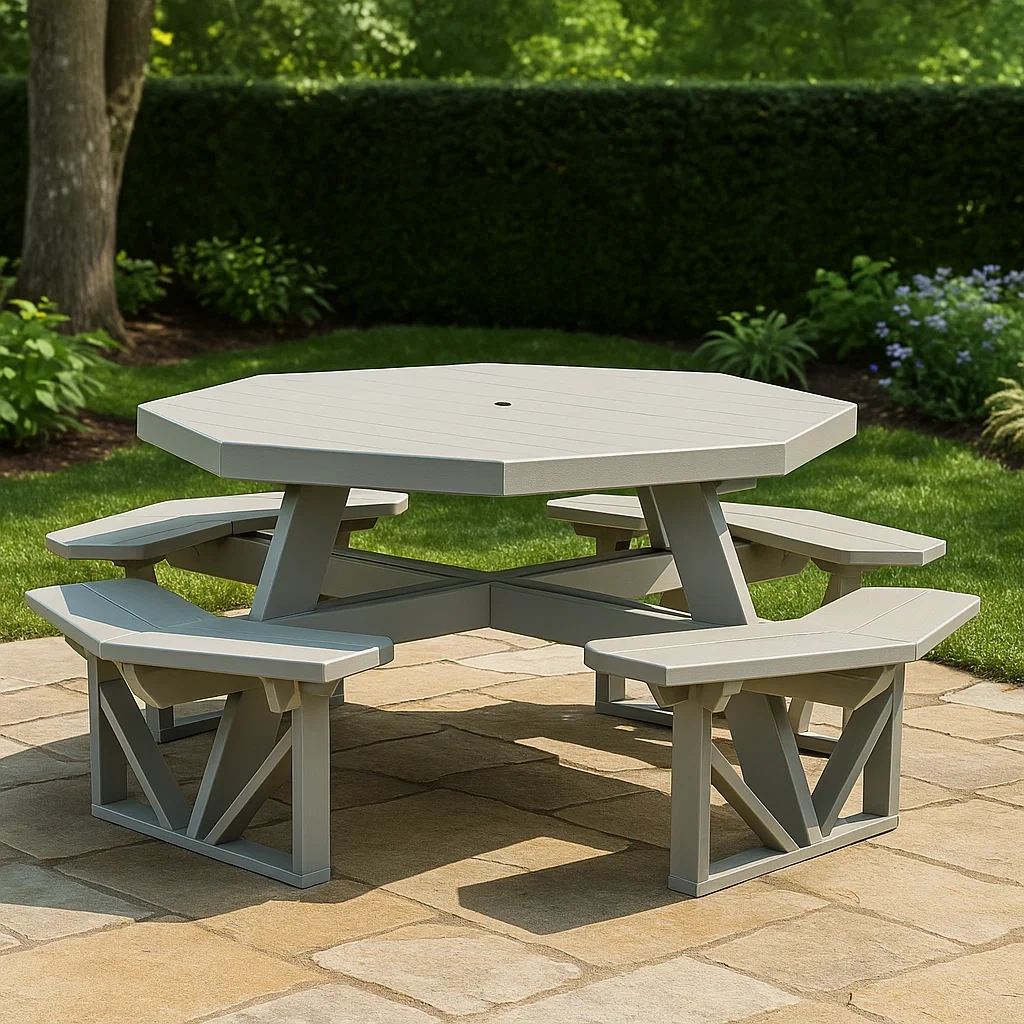 Mobilier d'extérieur et de terrasse,Table à manger intégrée d'extérieur - Livingroomfurn