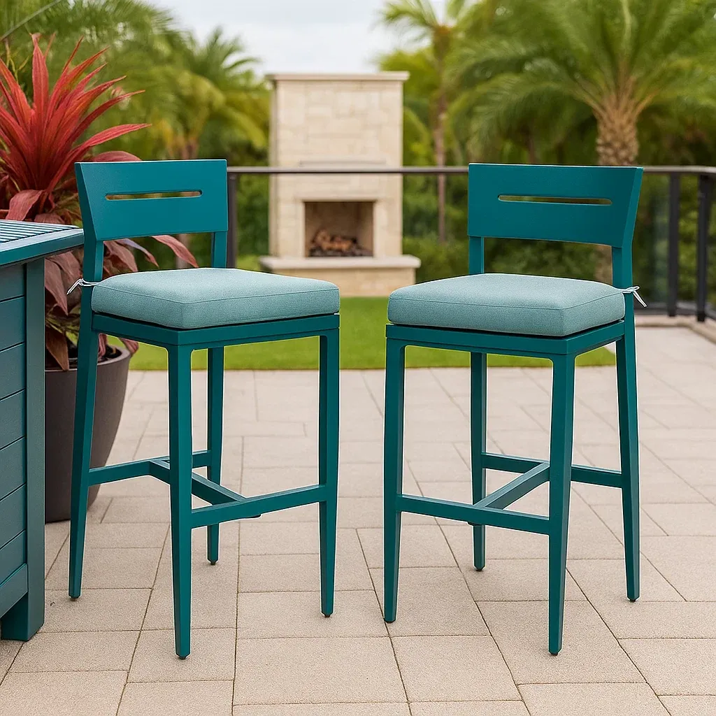 Mobilier d'extérieur et de terrasse,Ensemble de tabourets de bar d’extérieur - Livingroomfurn