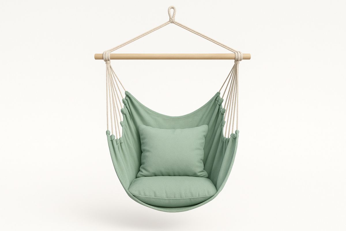 Hängesessel Baumwolle Grün